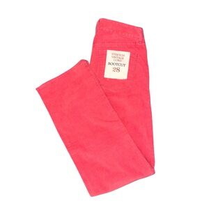 J.CREW Bootcut Pants‎ 2S Coral Red Modern Ribbed Corduroy Stylish Everyday